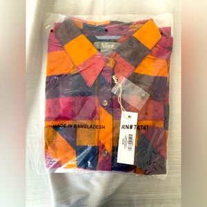 Never been worn plaid button down
